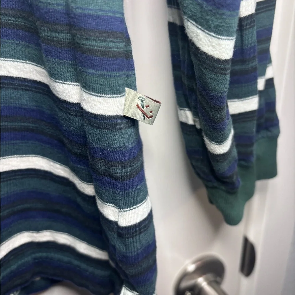 Vintage Ferruche Basics Striped Long Sleeve Henley Shirt - Picture 2 of 4